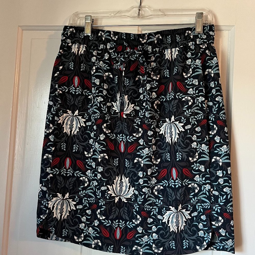 LOFT Floral Drawstring Skirt